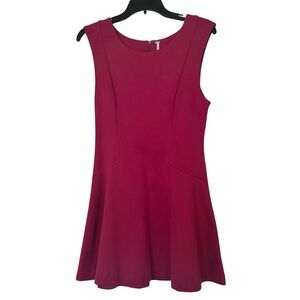 Free People Burgundy Red Sleeveless Versatile Swing Dress
